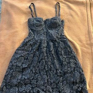 Abercrombie & Fitch blue mini dress with lace